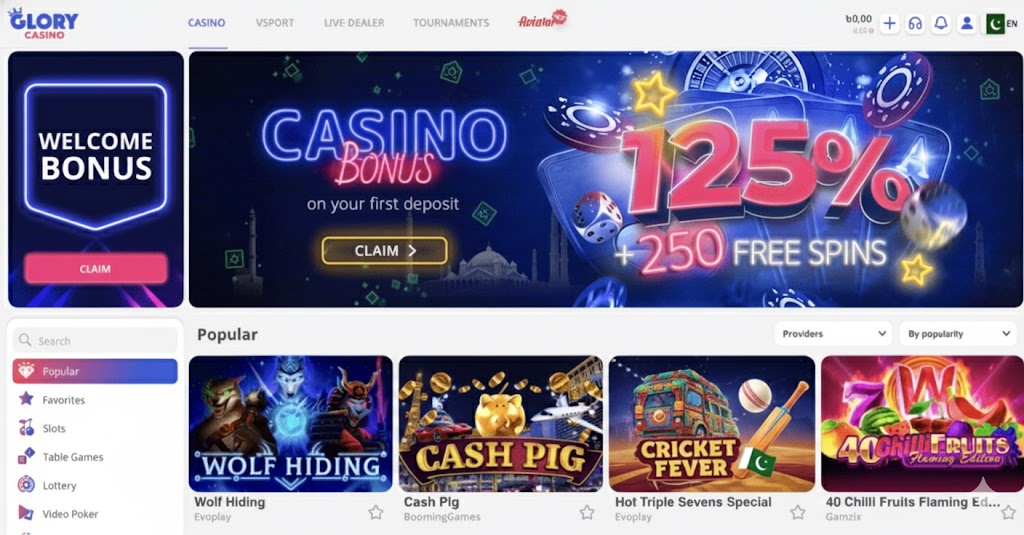 glory casino pakistan